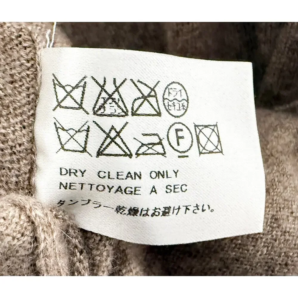 25 Janvier Paris Women's‎ 100% Cashmere Midi Sweater Dress Rope Detailing
